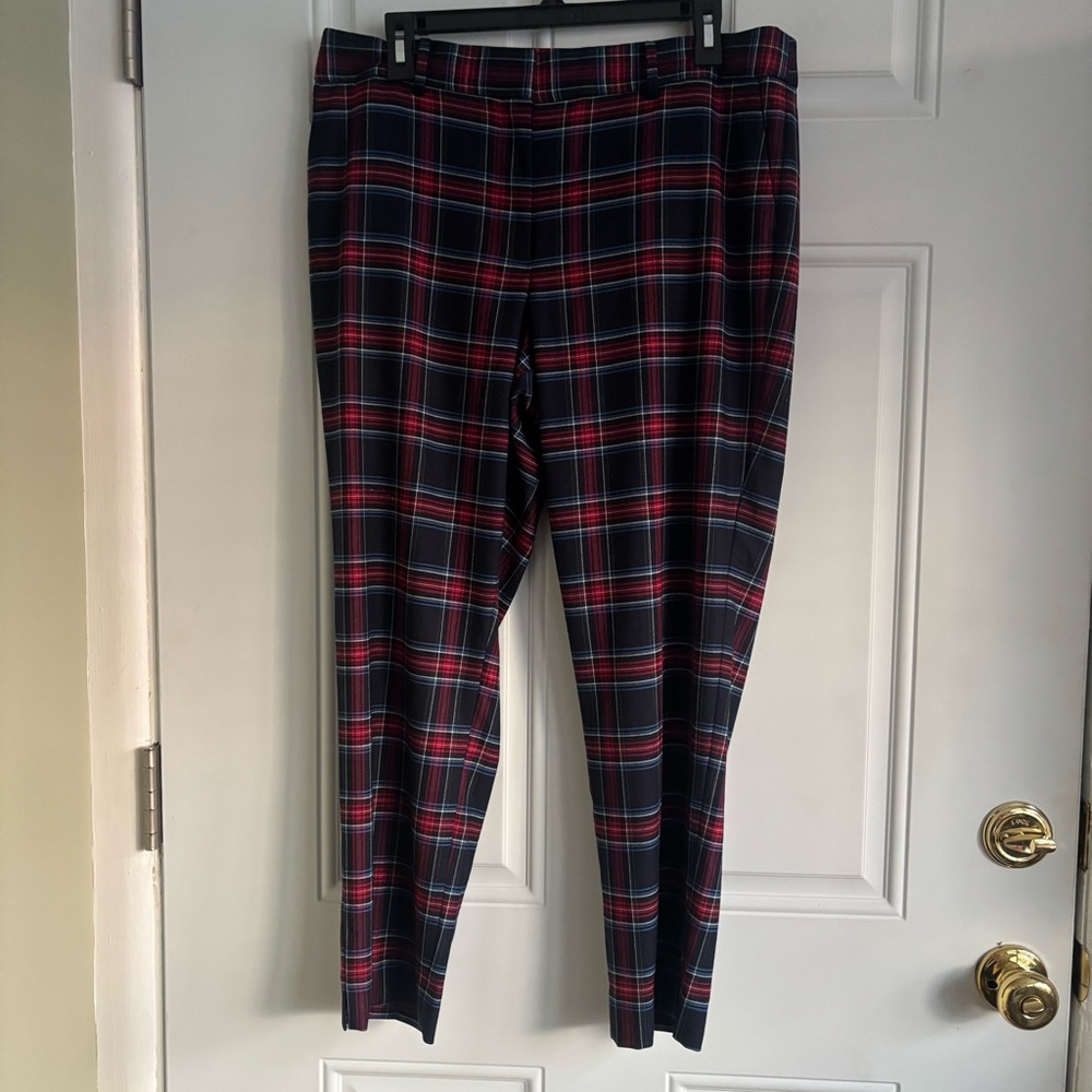 Talbots Plaid Hampshire Ankle Pants, Size 12 Petite